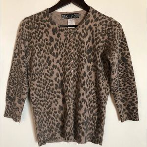 Leopard Print Cardigan - small